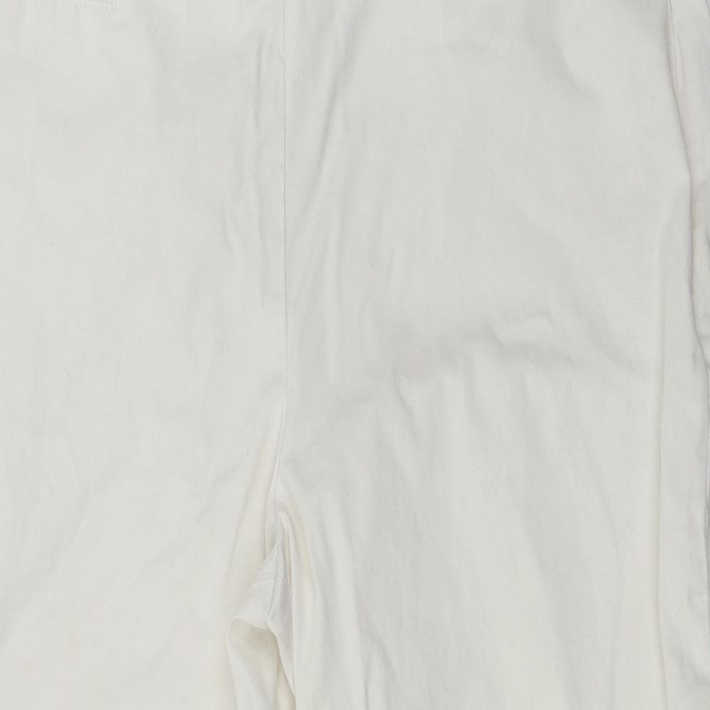 Preworn  Womens White   Cropped Trousers Size 32 in