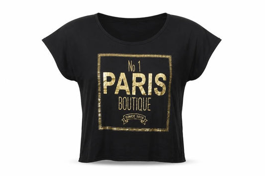 fine collection Womens Black   Basic T-Shirt Size L