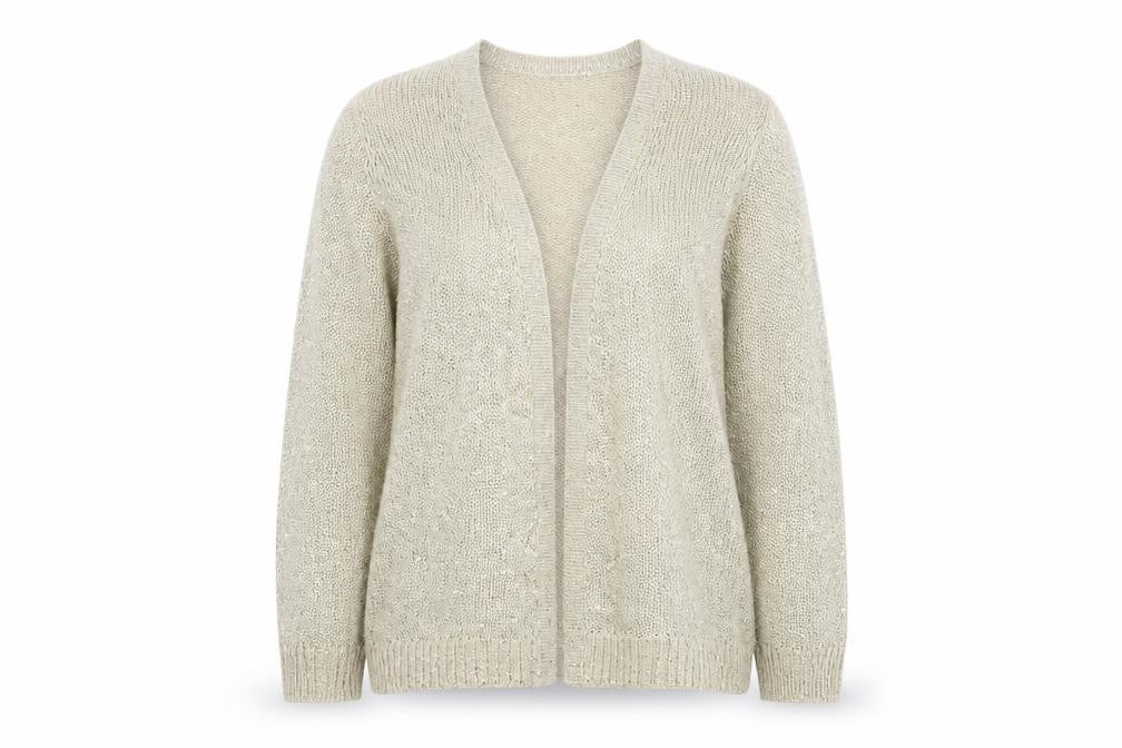 hle Womens Beige   Cardigan Jumper Size M
