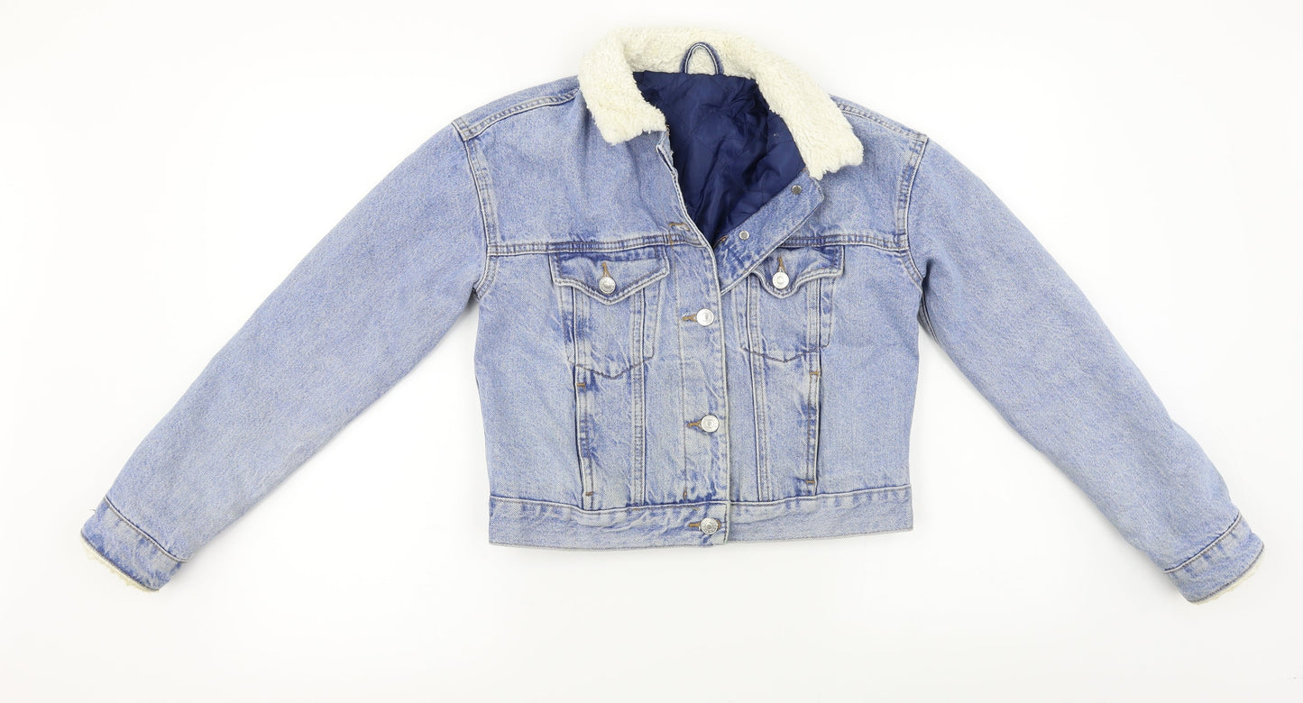 Topshop Womens Blue   Jacket Coat Size 6