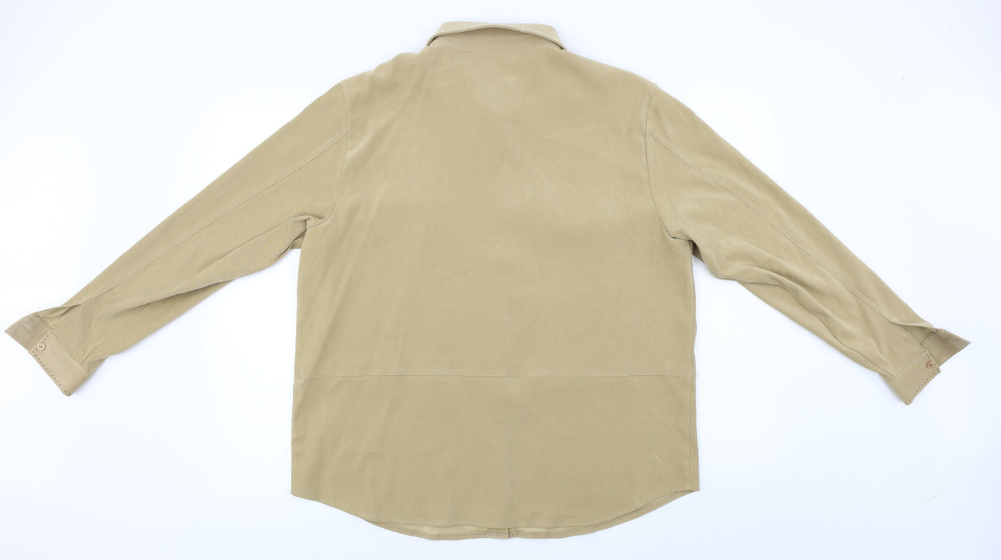 For Woman   Womens Brown   Basic Button-Up Size 16