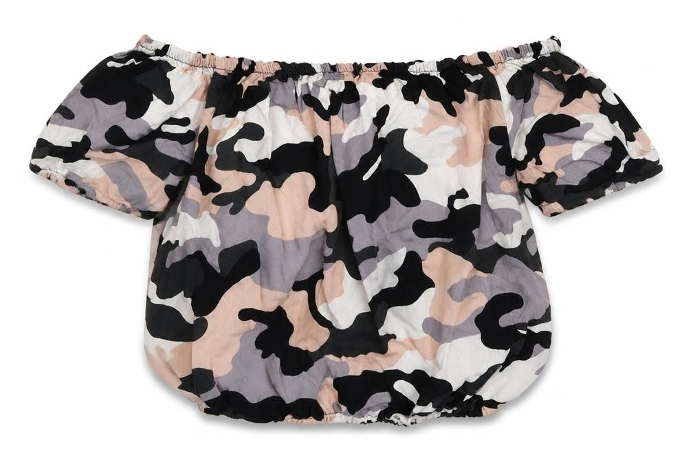 New Look Girls Multicoloured Camouflage  Basic Blouse Size 10 Years