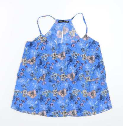Preloved Atmosphere Womens Blue Floral  Basic Tank Size 8 - Front