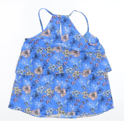 Preloved Atmosphere Womens Blue Floral  Basic Tank Size 8 - Back
