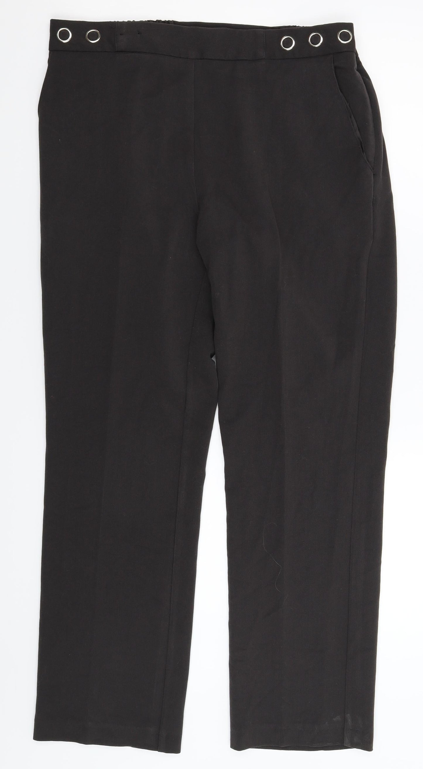 Anna Rose Womens Grey   Trousers  Size 14 L30 in