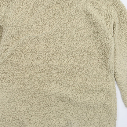 Preloved In the Style Womens Beige  Fleece Pullover Sweatshirt Size 8  - Oversized - Label