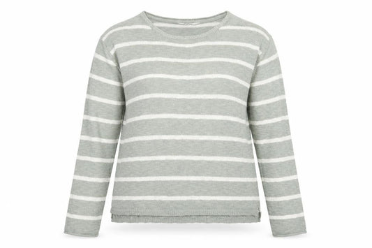 H&M Girls Grey Striped Knit Pullover Jumper Size 14 Years