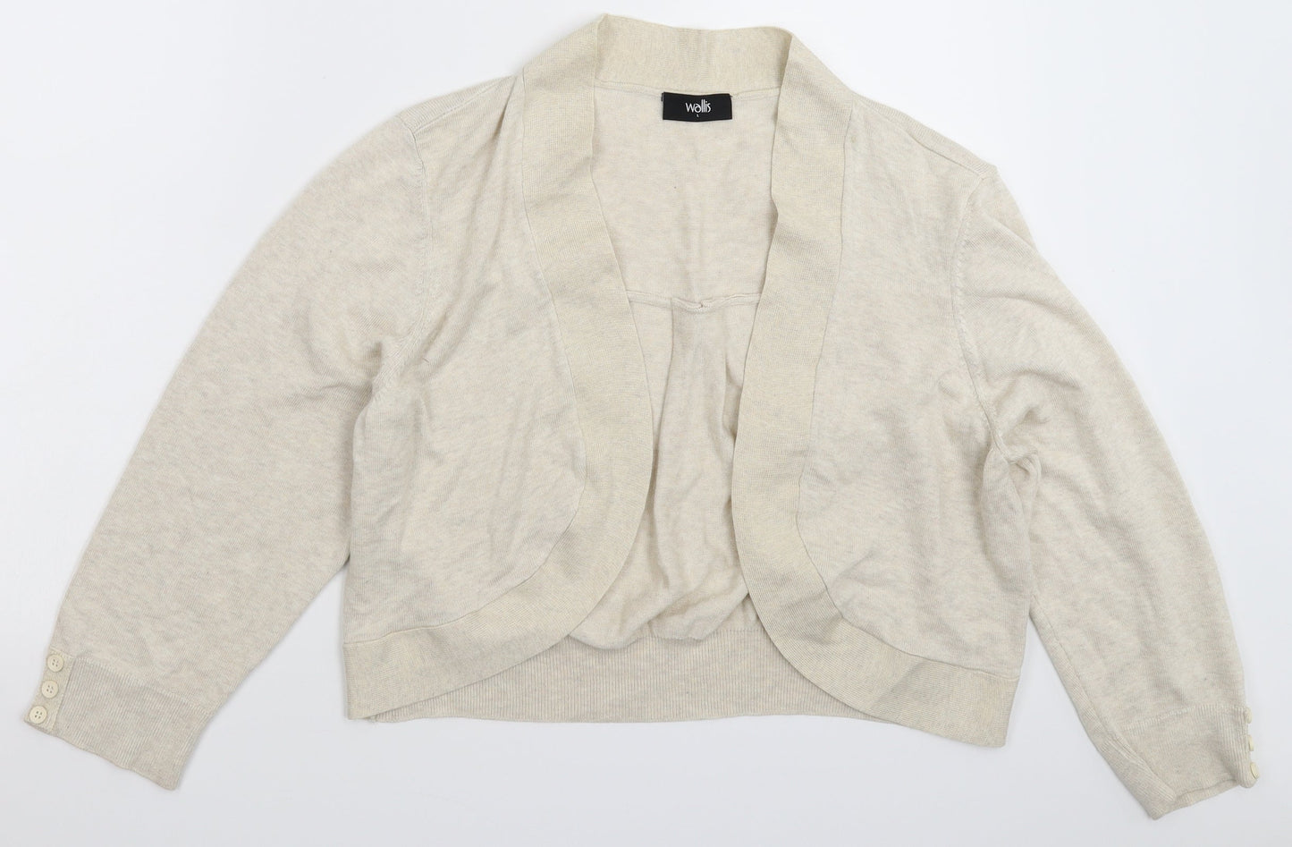 Wallis Womens Beige  Knit Cardigan Jumper Size L