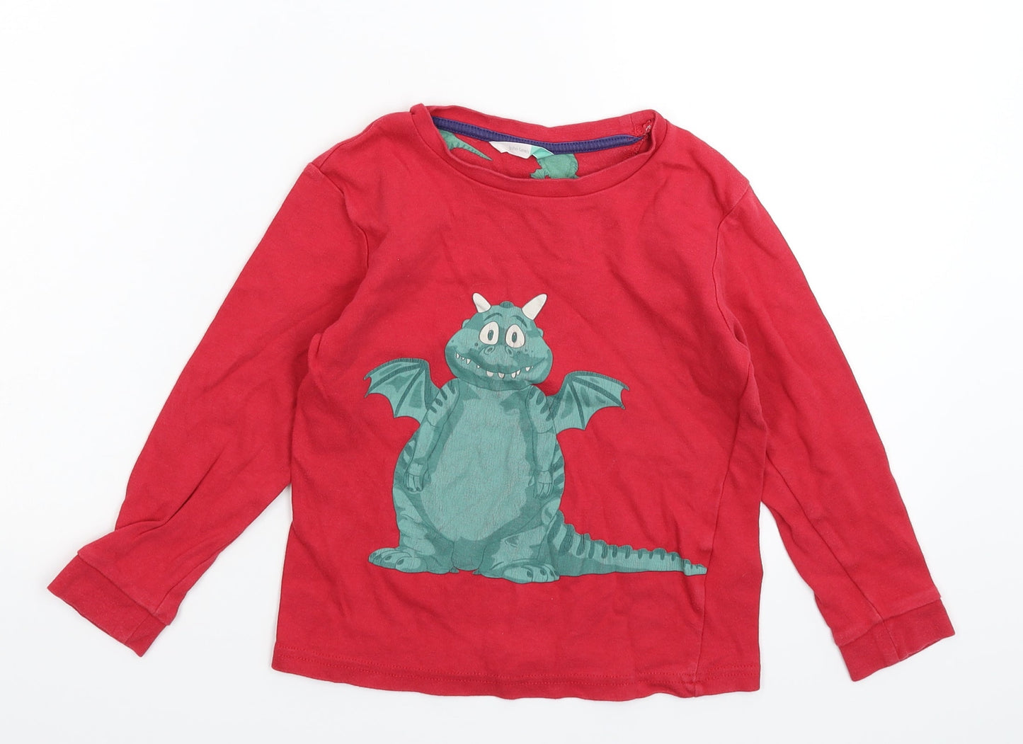 John Lewis Boys Red   Basic T-Shirt Size 6 Years