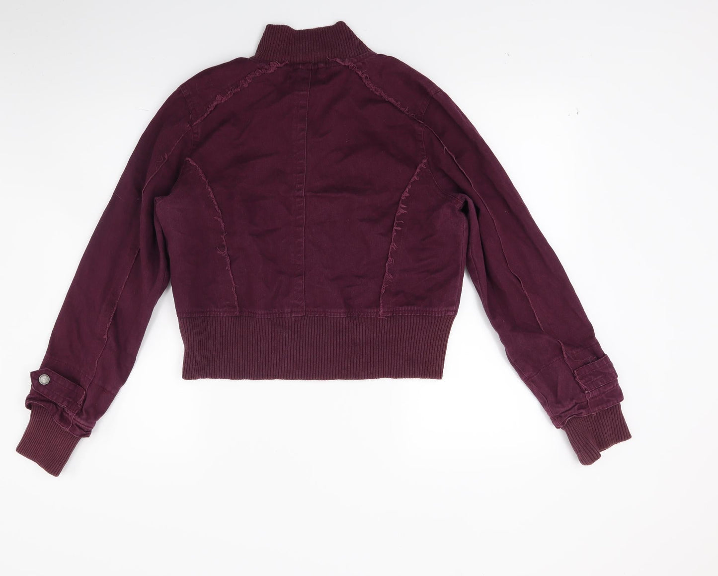 Nottinghill Womens Red  Denim Jacket Coat Size 10
