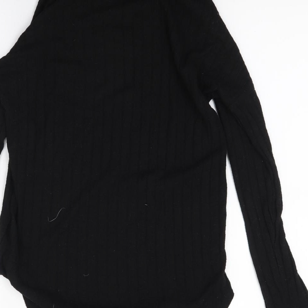 Peacocks Womens Black  Knit Pullover Jumper Size 8