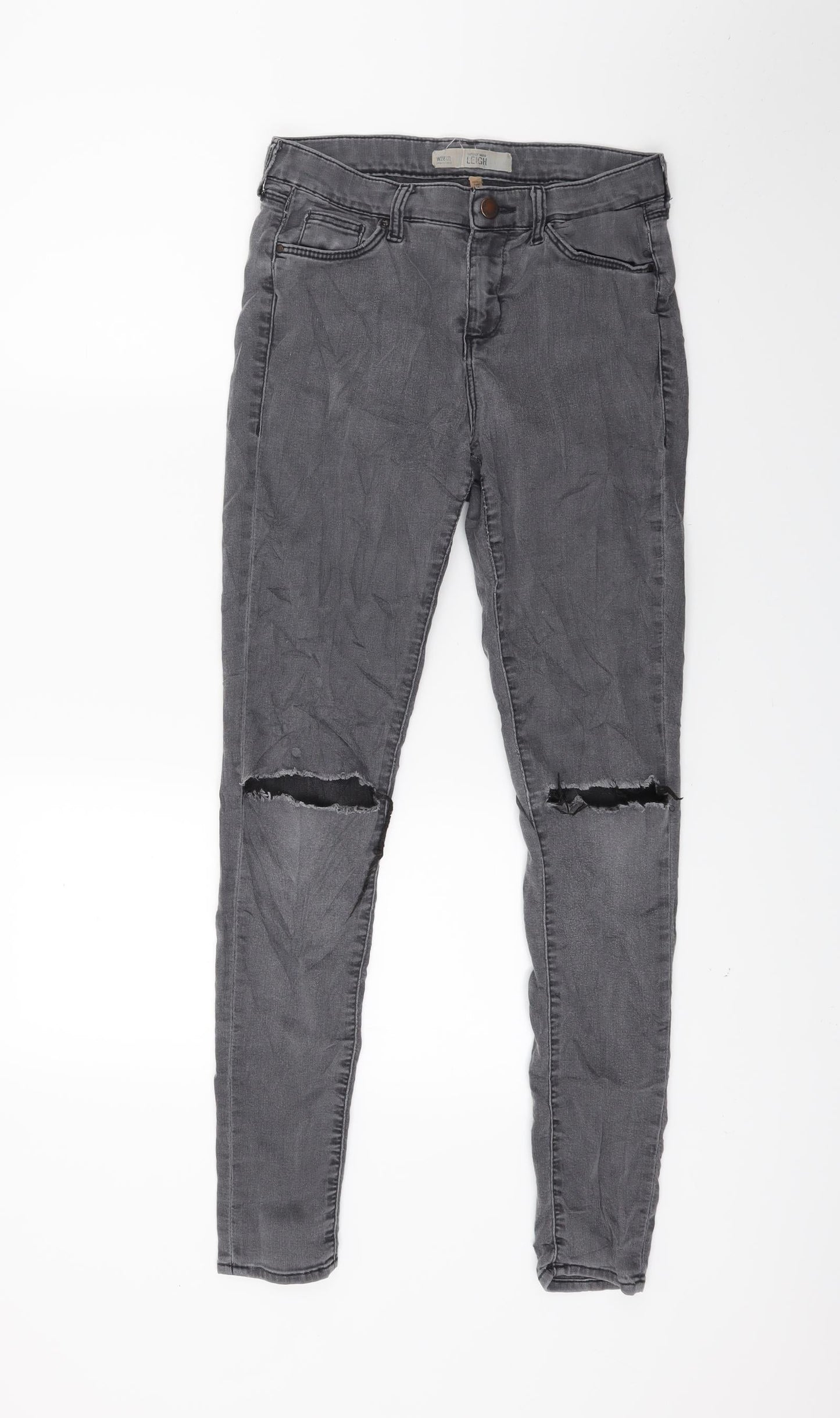 Top shop Womens Grey  Denim Skinny Jeans Size 26 L26 in