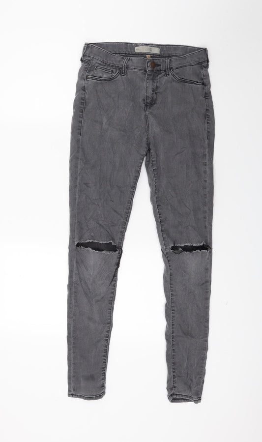 Top shop Womens Grey  Denim Skinny Jeans Size 26 L26 in