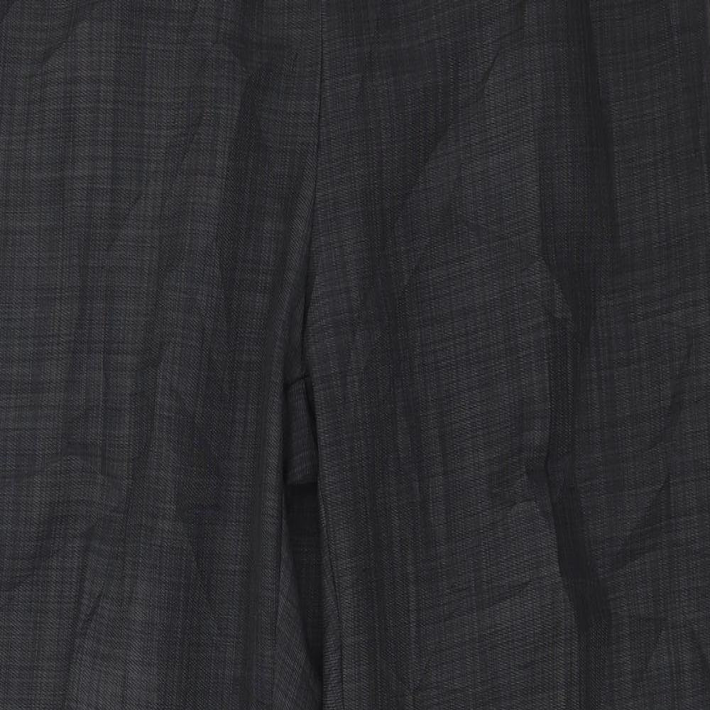 Marks and Spencer Womens Grey Check  Trousers  Size 14 L27 in