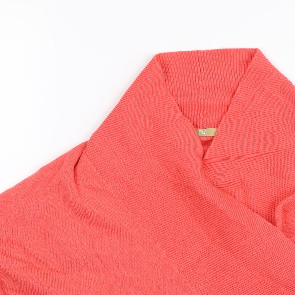 TU Womens Orange  Knit Pullover Jumper Size 10