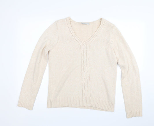 BHS Womens Beige  Knit Pullover Jumper Size 12