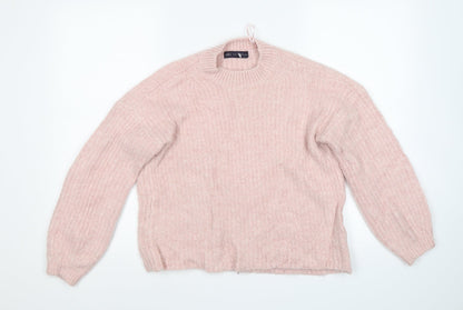 Preloved Marks and Spencer Womens Pink  Knit Pullover Jumper Size S - Front