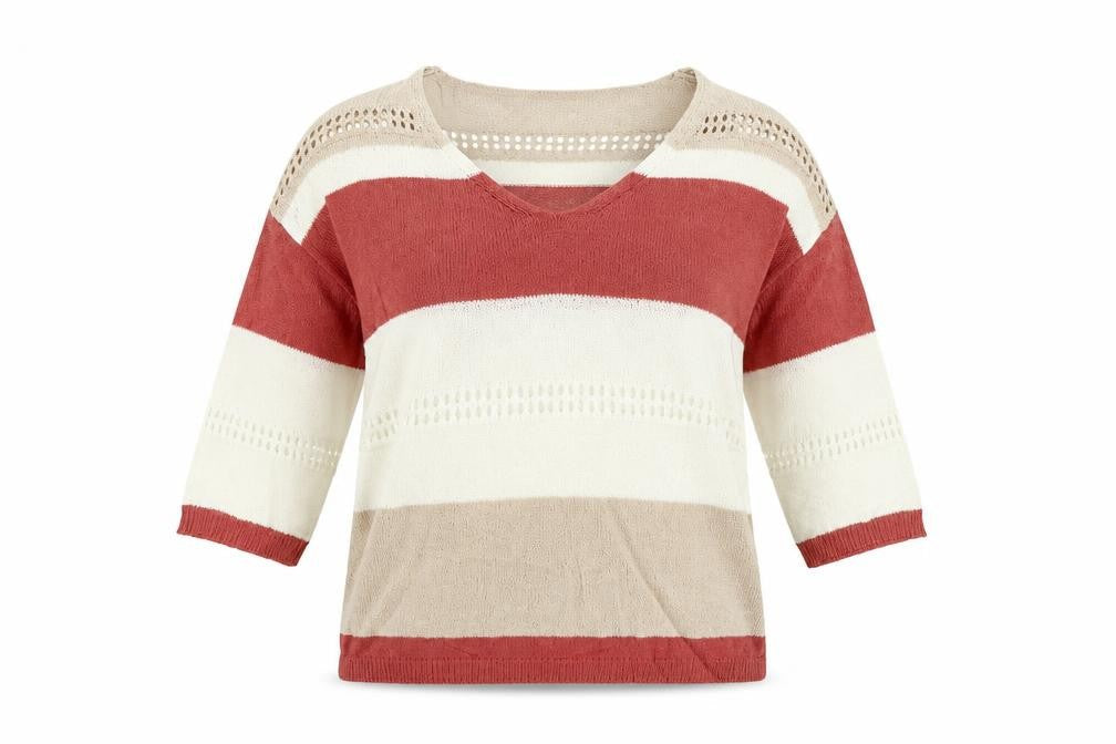 Preworn Womens Multicoloured Striped  Pullover Jumper Size S