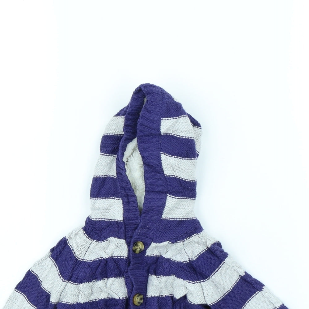 Ladybird Boys Blue Striped  Jacket  Size 6-9 Months