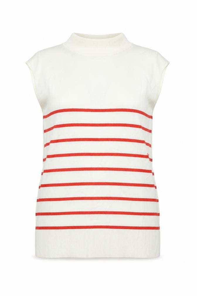 Marks & Spencer Womens Ivory Striped  Pullover Jumper Size 8