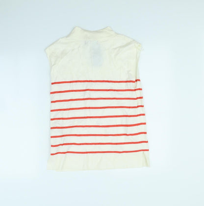 Marks & Spencer Womens Ivory Striped  Pullover Jumper Size 8
