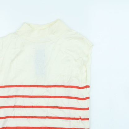 Marks & Spencer Womens Ivory Striped  Pullover Jumper Size 8