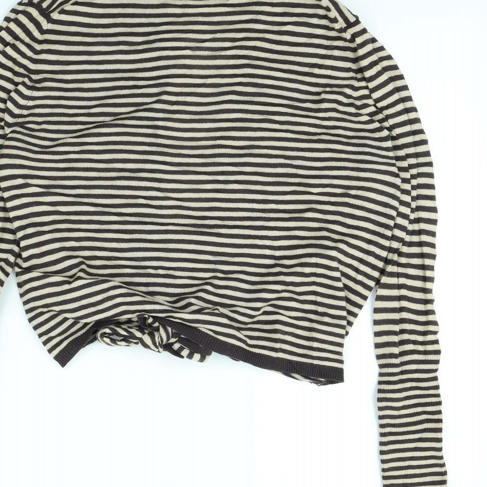 cmd Womens Beige Striped  Jacket  Size 12