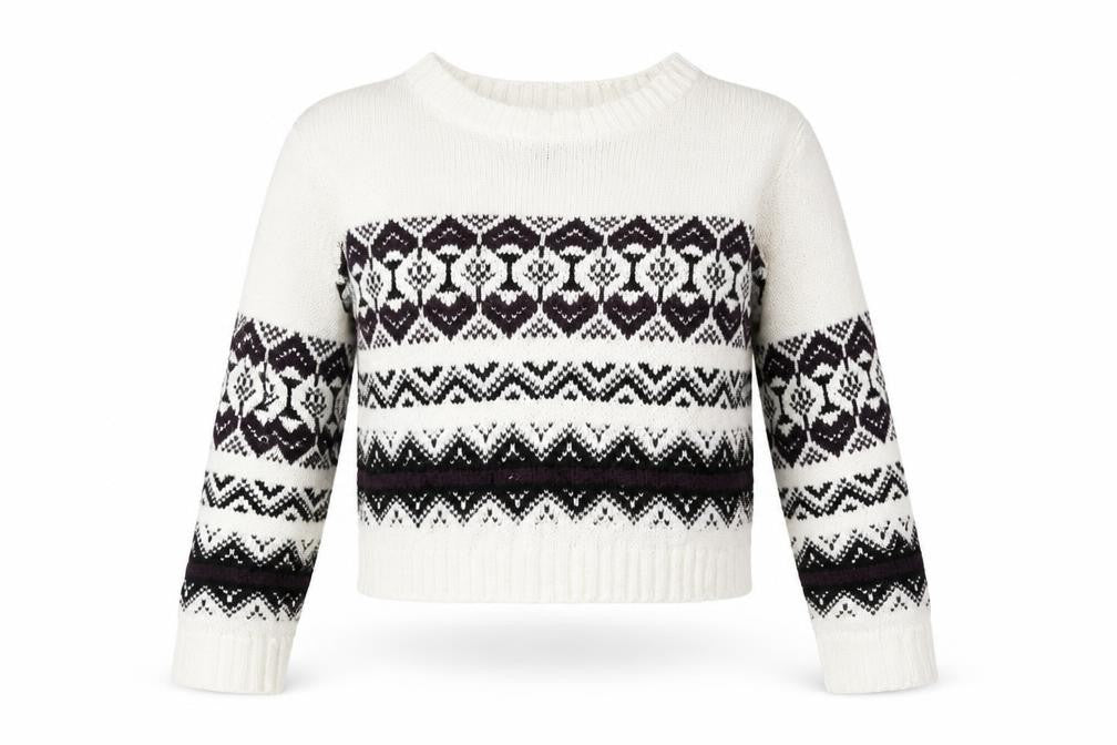 Madonna Womens Beige Striped  Pullover Jumper Size S