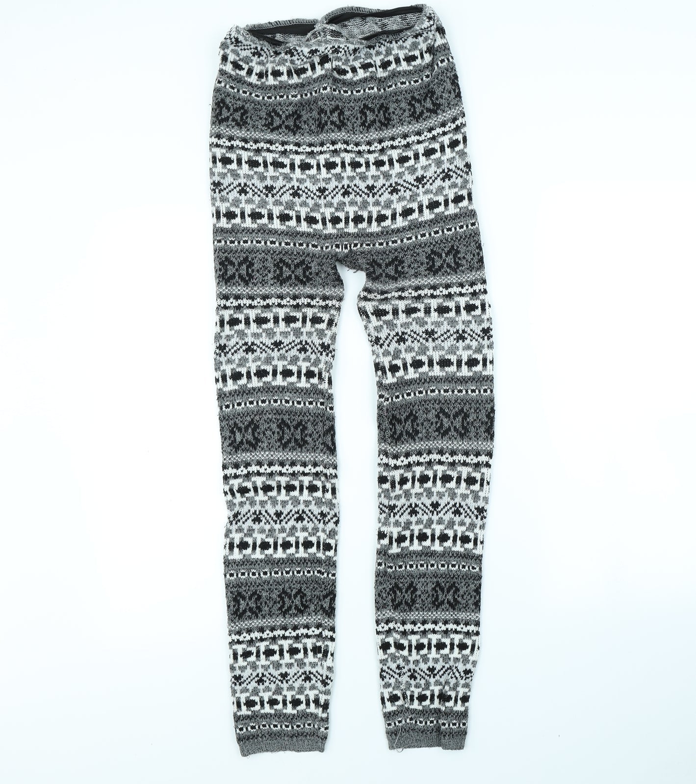 Preworn Womens Grey Striped  Trousers  Size 28 in L29 in