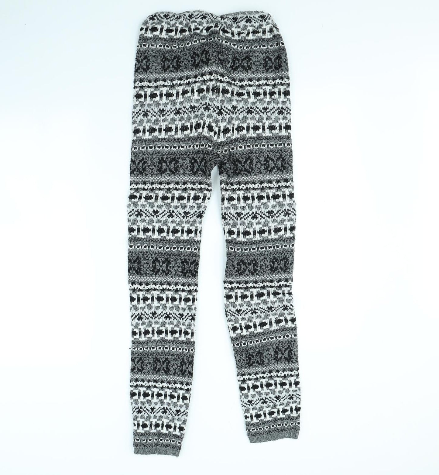 Preworn Womens Grey Striped  Trousers  Size 28 in L29 in