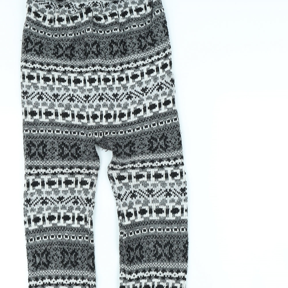 Preworn Womens Grey Striped  Trousers  Size 28 in L29 in