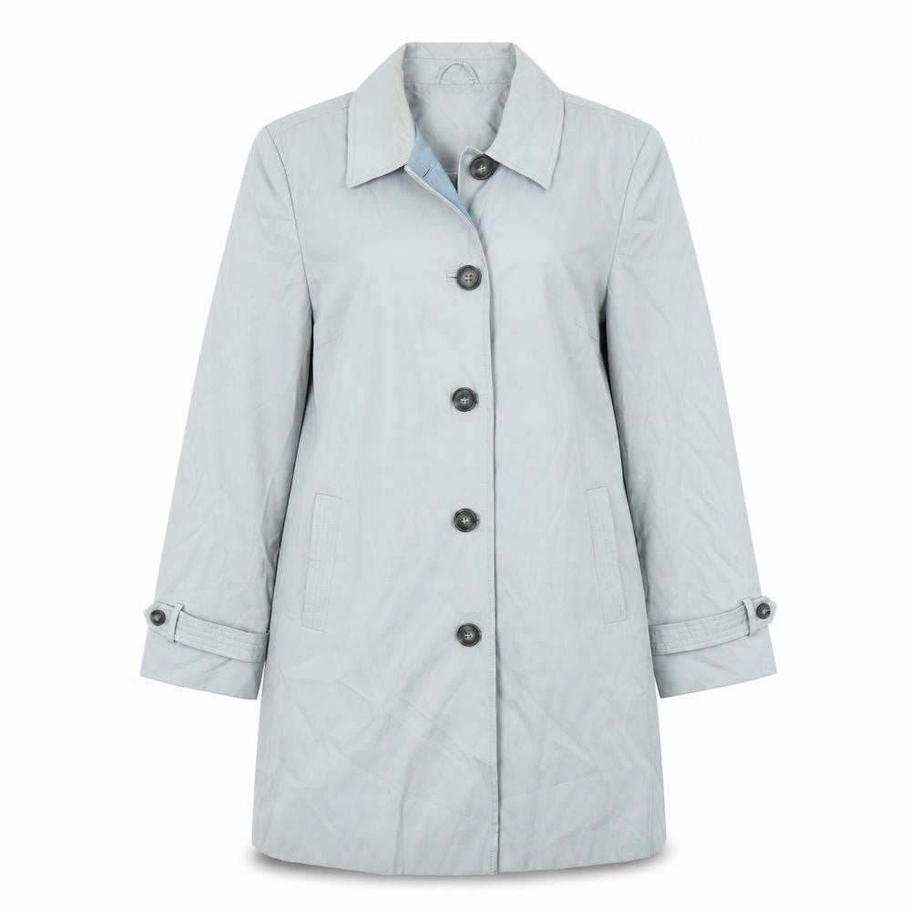 Preworn Womens Grey   Overcoat Coat Size 14