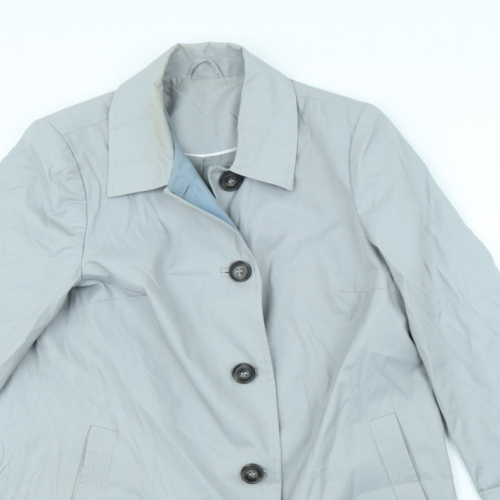 Preworn Womens Grey   Overcoat Coat Size 14