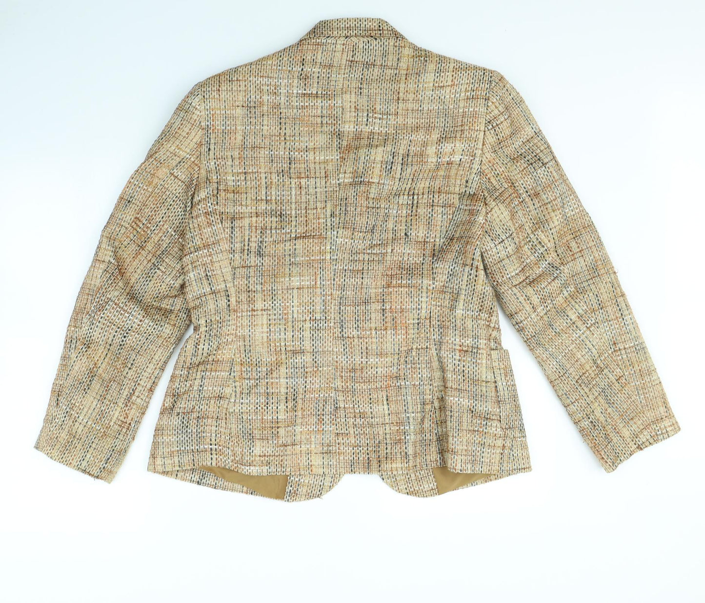 Paula Borges Womens Beige   Jacket  Size 14  - shoulder pads