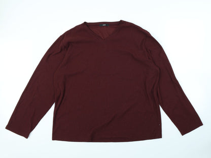Preloved George Mens Red   Pullover Jumper Size XL - Front