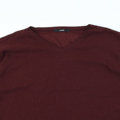 Preloved George Mens Red   Pullover Jumper Size XL - Detail