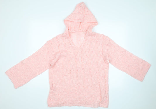 Preworn Womens Pink   Pullover Hoodie Size M
