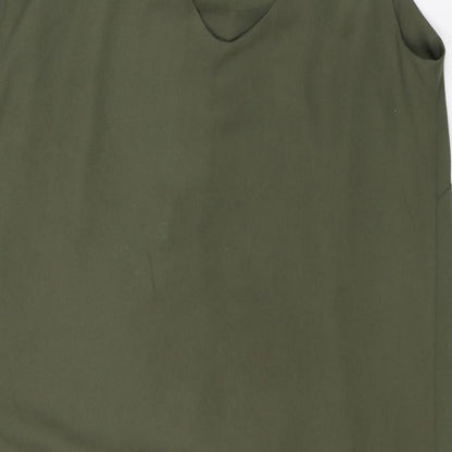 Brand and care label for Papaya women’s green shift, size UK 12