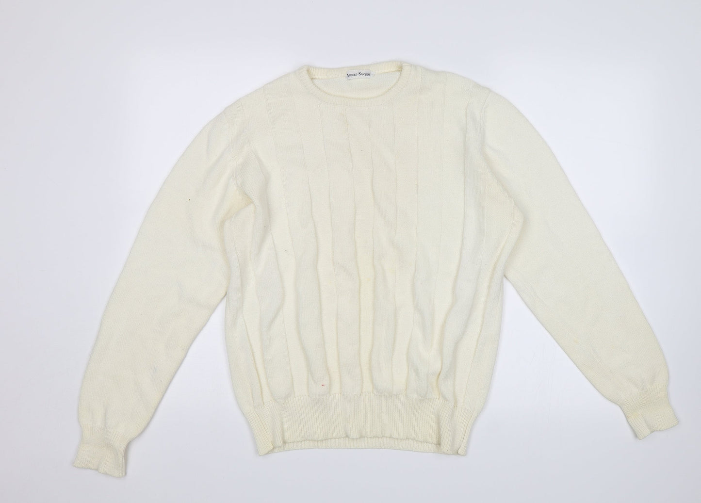 Angelo Santini Womens White   Pullover Jumper Size L