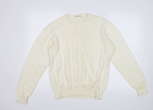 Angelo Santini Womens White   Pullover Jumper Size L