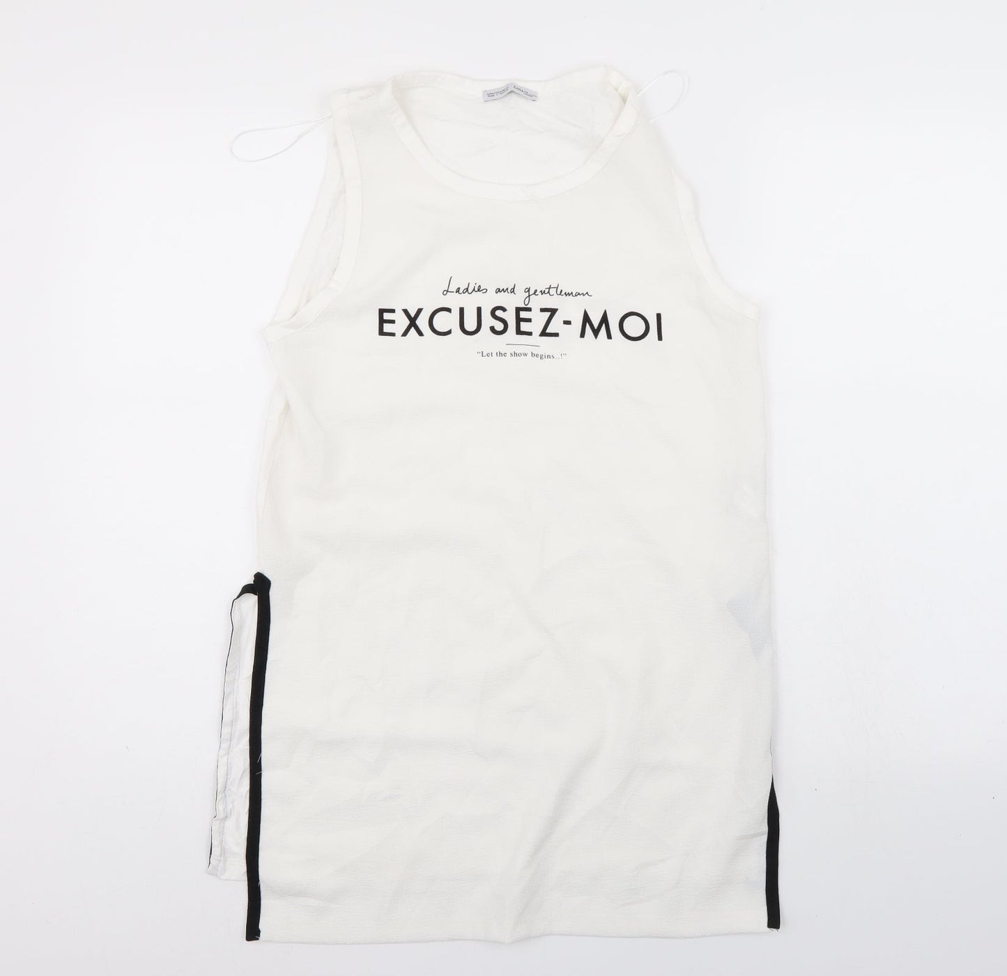 Zara Womens White   Basic Tank Size M