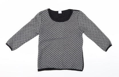 Vero Moda Womens Beige Geometric  Pullover Jumper Size M