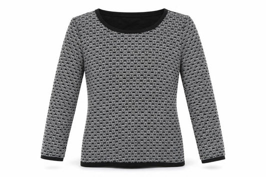 Vero Moda Womens Beige Geometric  Pullover Jumper Size M