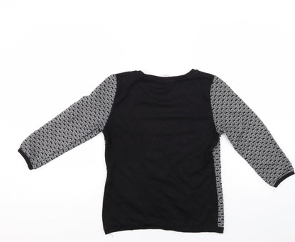 Vero Moda Womens Beige Geometric  Pullover Jumper Size M