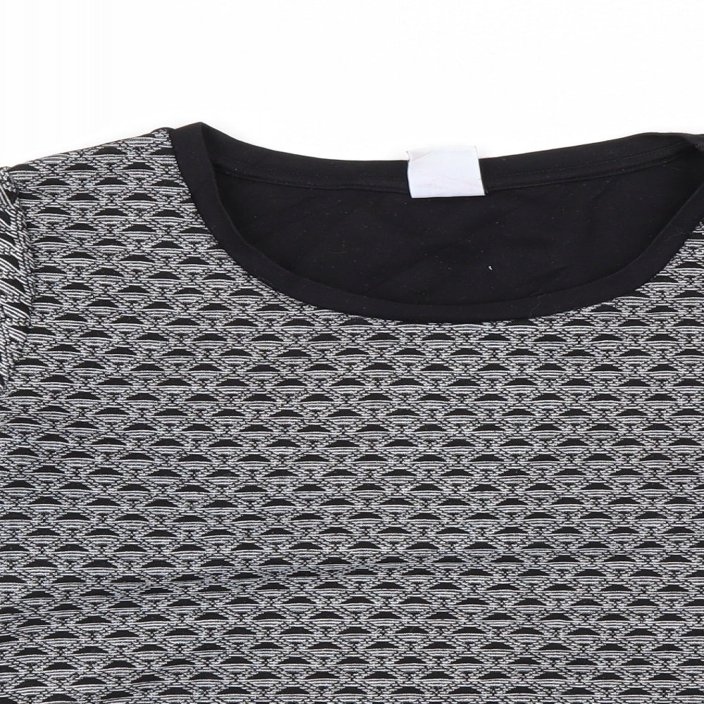 VERO MODA Womens Beige Geometric  Pullover Jumper Size M