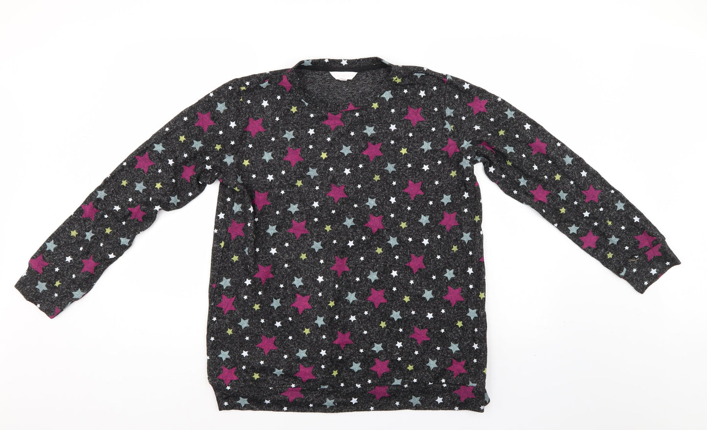 Pretty direct Womens Multicoloured Polka Dot  Pullover Sweatshirt Size 12