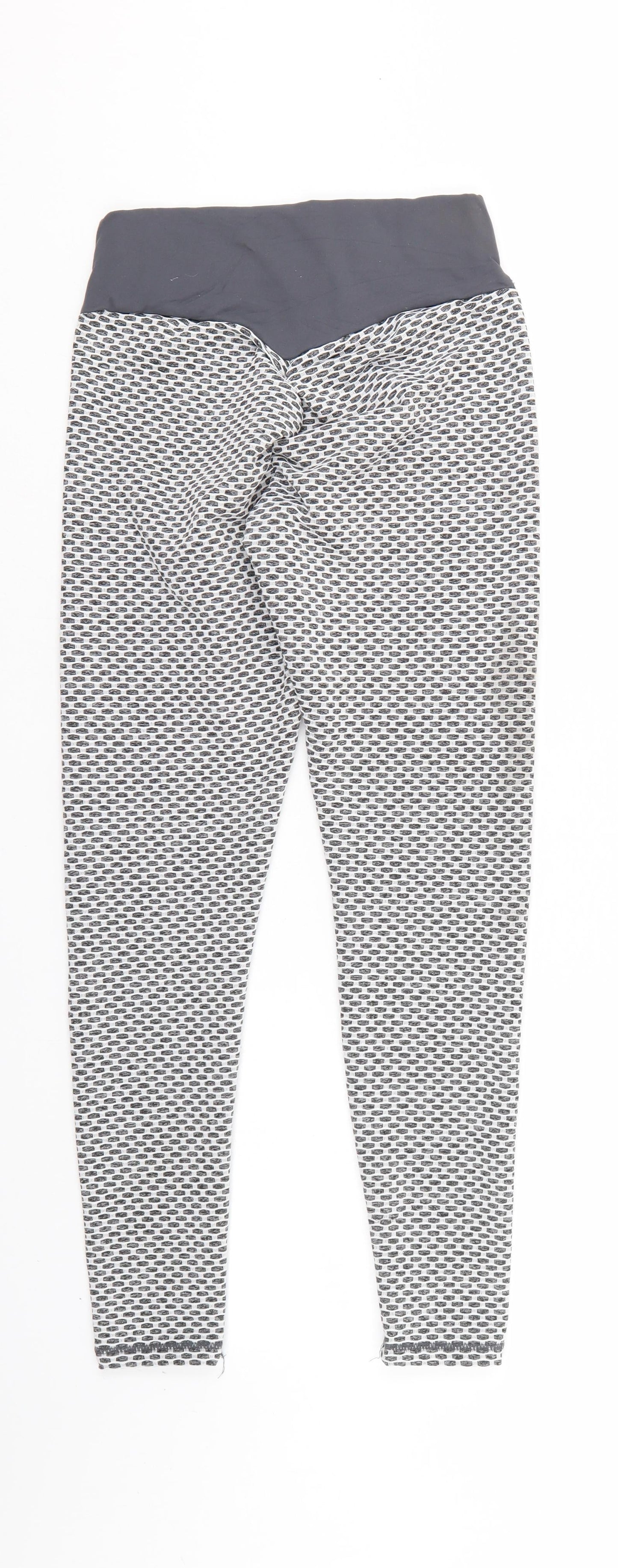 Preworn Womens Grey Polka Dot   Leggings Size S L26 in