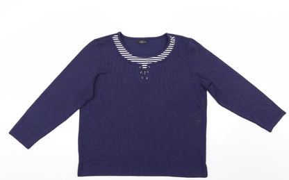 Preloved BM Womens Blue   Pullover Jumper Size M - Front