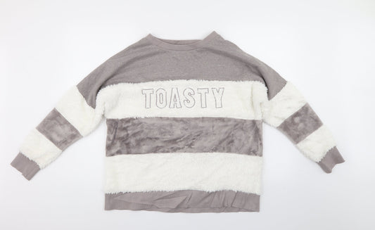 Therapy London Womens Multicoloured Striped  Pullover Sweatshirt Size M