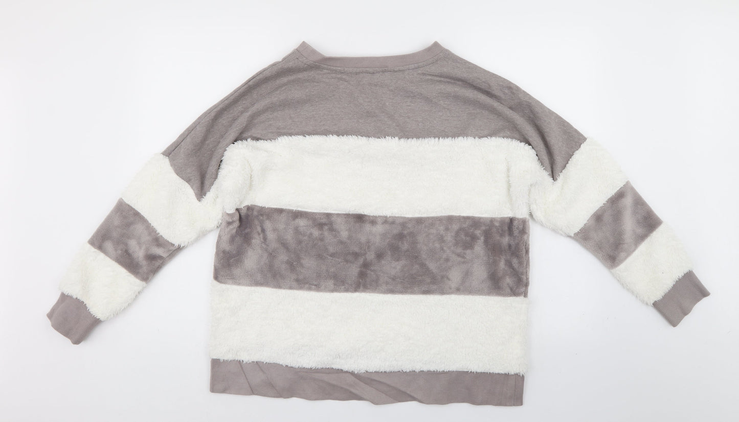 Therapy London Womens Multicoloured Striped  Pullover Sweatshirt Size M